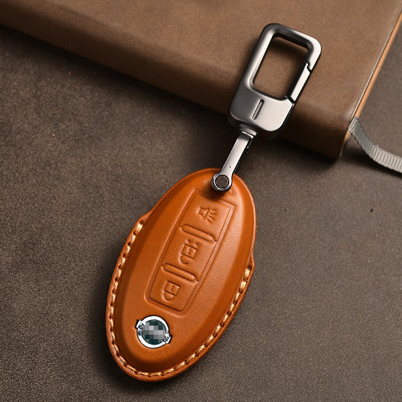 It is suitable for Nissan key set XTrail qashqai BlueBird Versa Toula new Tianlai sylphy car leather shell buckle