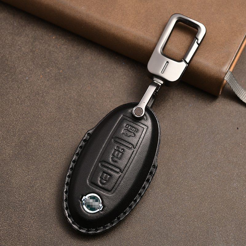 It is suitable for Nissan key set XTrail qashqai BlueBird Versa Toula new Tianlai sylphy car leather shell buckle