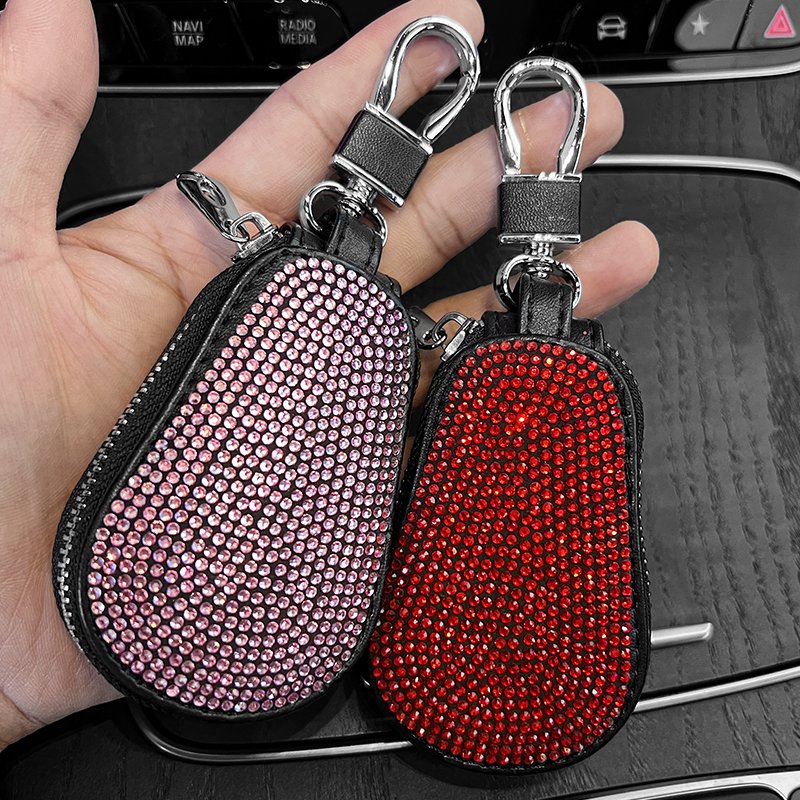 General Interior Car Key Accessories Color Luxury Diamond Car Key Purse Bag Fashion Women Diamond Holder Car Protection
