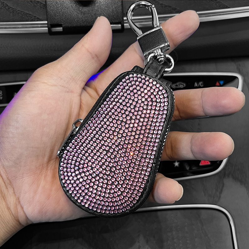 General Interior Car Key Accessories Color Luxury Diamond Car Key Purse Bag Fashion Women Diamond Holder Car Protection