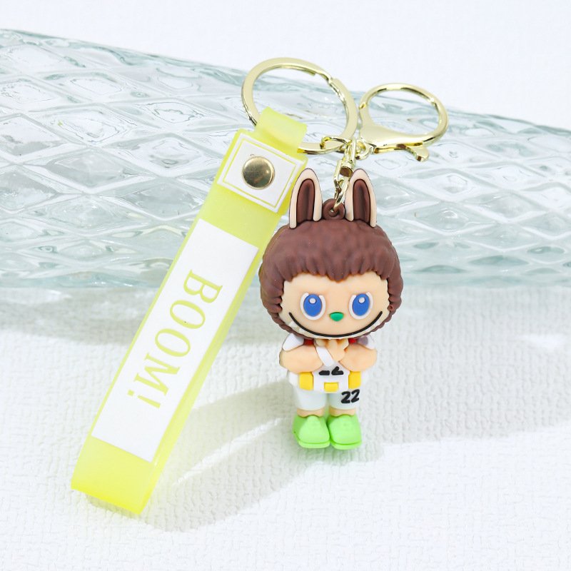 BoTu Cute Labubu Keychain for Car Keys Doll Monsters Bunny Key Chain Anime Accessories Keychains Bags Jewelry Kay Tag Wholesale