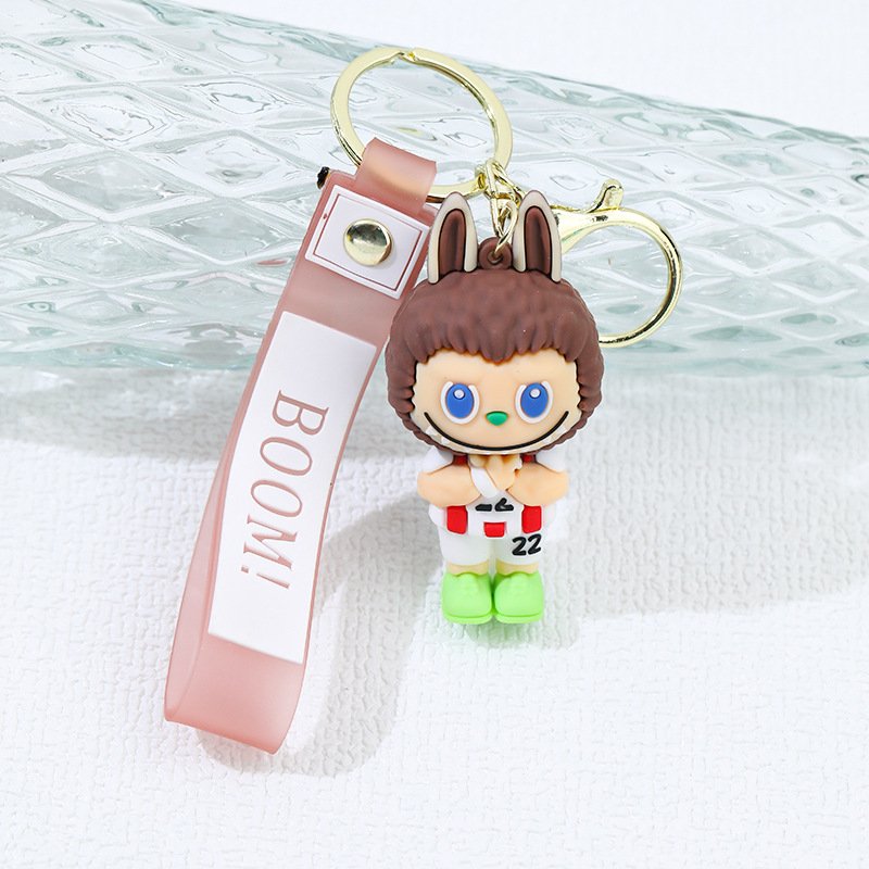 BoTu Cute Labubu Keychain for Car Keys Doll Monsters Bunny Key Chain Anime Accessories Keychains Bags Jewelry Kay Tag Wholesale