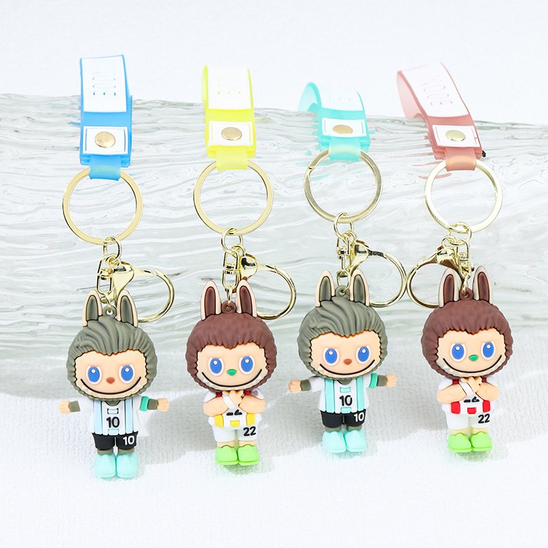 BoTu Cute Labubu Keychain for Car Keys Doll Monsters Bunny Key Chain Anime Accessories Keychains Bags Jewelry Kay Tag Wholesale