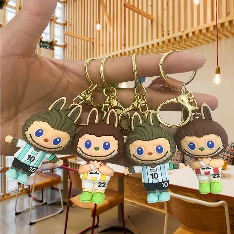 BoTu Cute Labubu Keychain for Car Keys Doll Monsters Bunny Key Chain Anime Accessories Keychains Bags Jewelry Kay Tag Wholesale