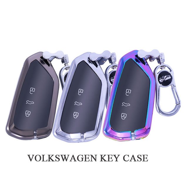 Zinc alloy car key accessories for Volkswagen golf and tiguan keychain metal car key case car key cover
