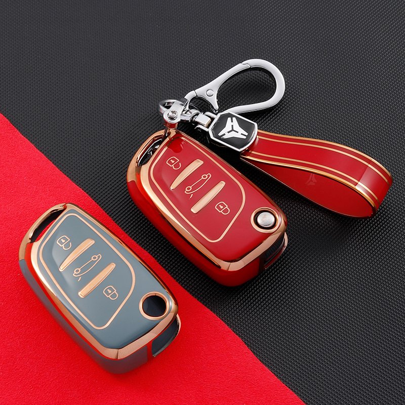 Car Custom Logo TPU Smart Key Case Cover For Peugeot 107 207 306 307 407 308 607 Protective Keyless Accessories