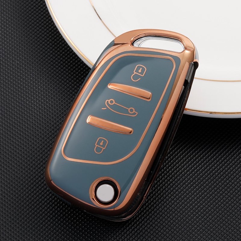 Car Custom Logo TPU Smart Key Case Cover For Peugeot 107 207 306 307 407 308 607 Protective Keyless Accessories