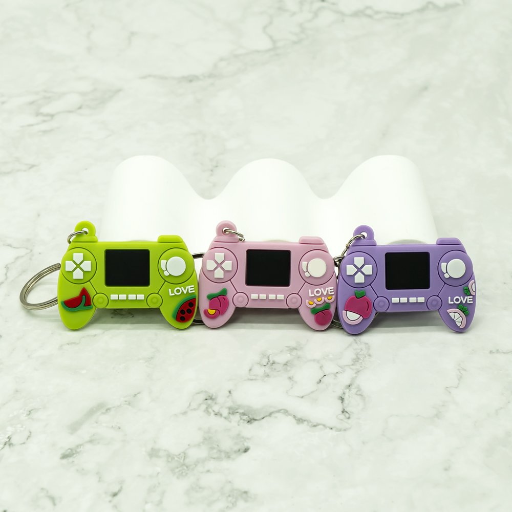 pvc keychain gamepad cartoon figure keyrings magic key chains cute key holder fit kids children bag trinket custom wholesale