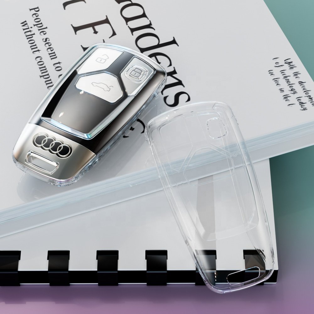 Simply classic car key case TPU clear car key cover for Audi A4L A5 Q5L car key accessories