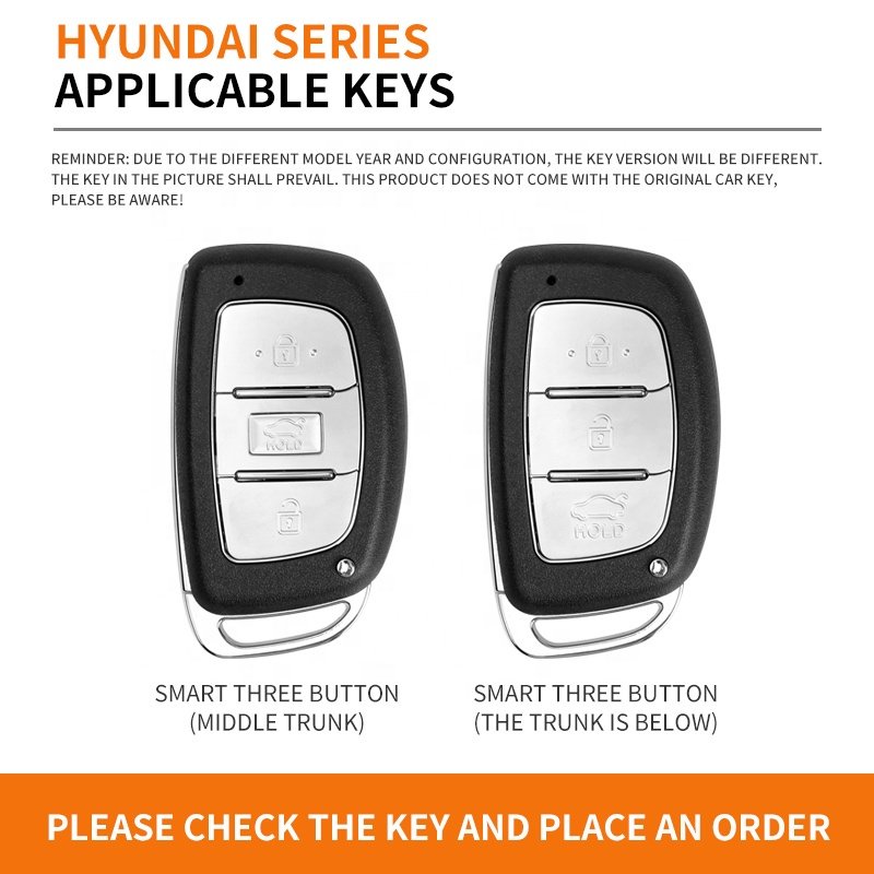 For Hyundai Elantra Remote Sonata 2024 Metal Leather Key Cover For Car