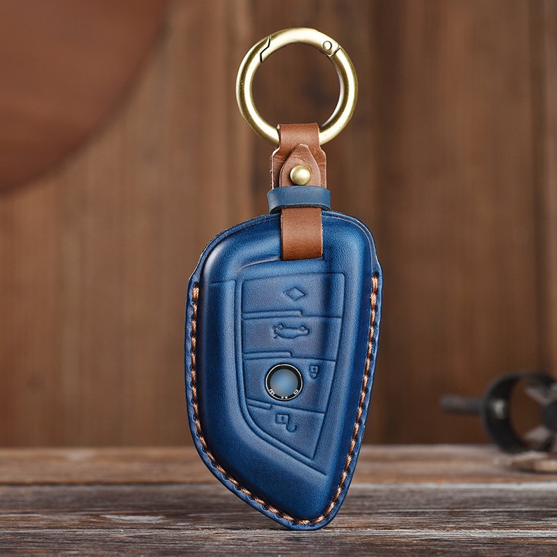 Leather Car Key Case Cover for Bmw F20 G20 G30 X1 X3 X4 X5 G05 X6 Keychain Holder Bag Cover Accessories
