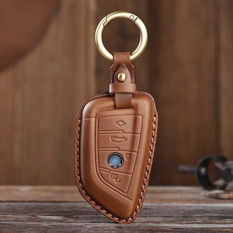 Leather Car Key Case Cover for Bmw F20 G20 G30 X1 X3 X4 X5 G05 X6 Keychain Holder Bag Cover Accessories