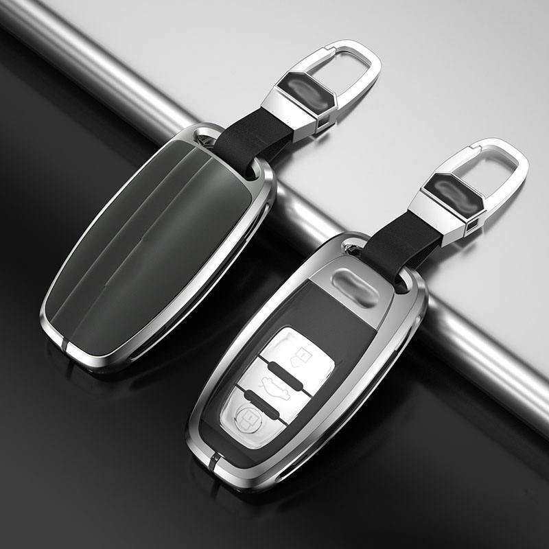 luxury zinc alloy 3D tempered glasses car remote control smart key clip car key box