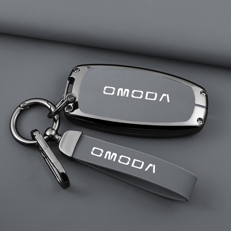 Suitable for Chery OMODA car key cover leather metal bag automobile remote key cover protector shell