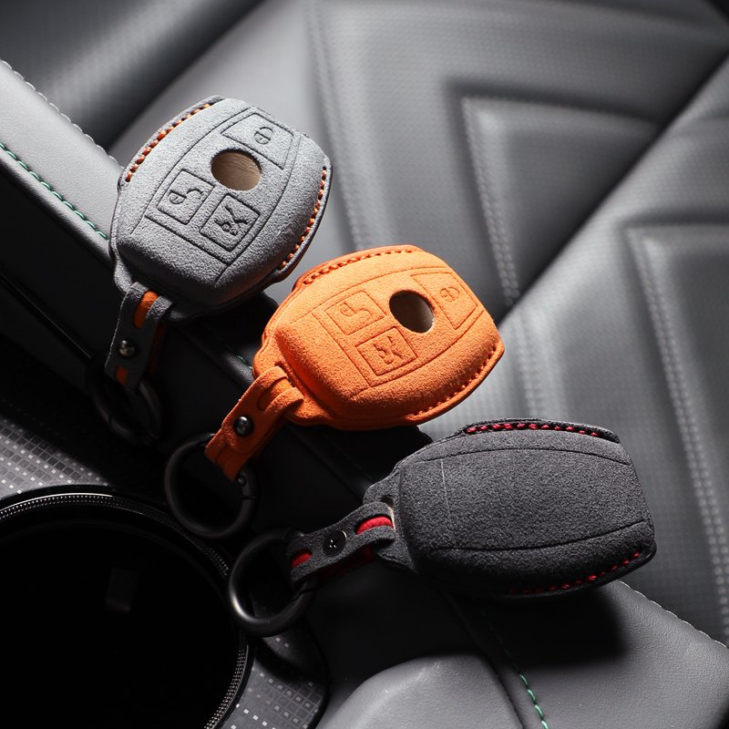 Factory Direct Car Key Case Bag For Mercedes Benz Series GLC GLA Car Accessories Suede Key Cover Protection