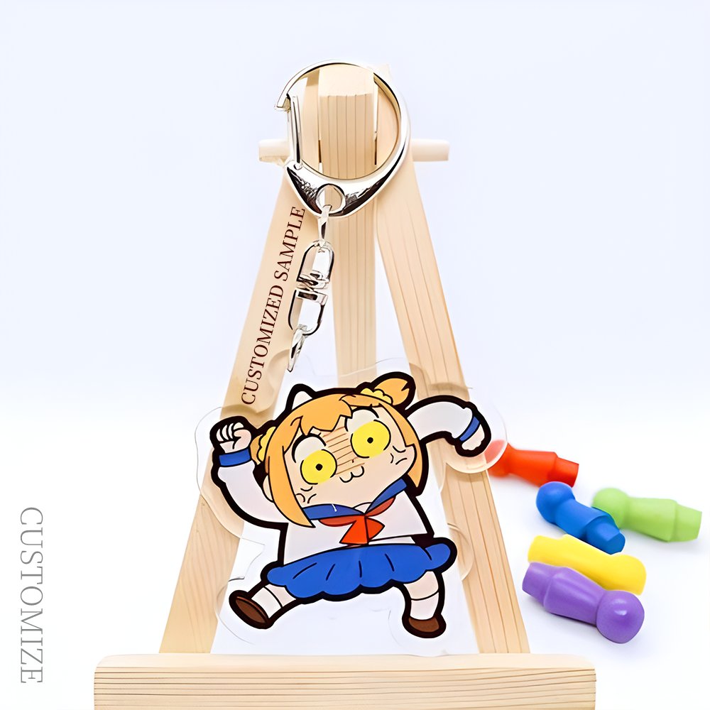 Acrylic Key chain Birthday Gift Anime Cartoon Character Plastic Clear Any Shape Cute Keyring Personality Pendant Transparent