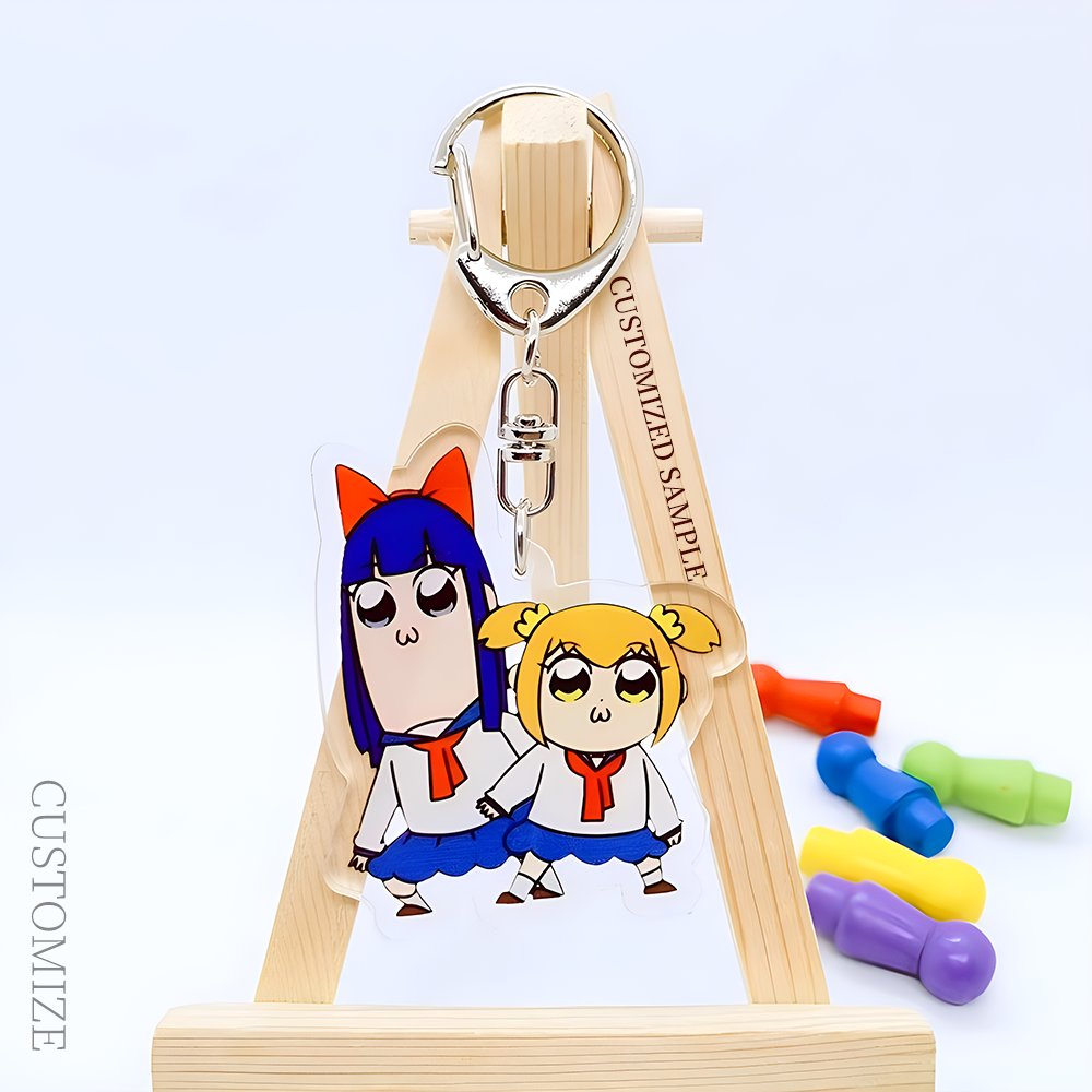 Acrylic Key chain Birthday Gift Anime Cartoon Character Plastic Clear Any Shape Cute Keyring Personality Pendant Transparent
