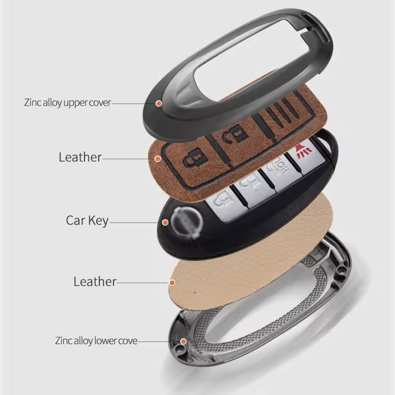 custom luxury Car Key Zinc Alloy metal Case Cover fob Shell For Nissan Qashqai X-Trail Versa Maxima Altima Rogue accessories
