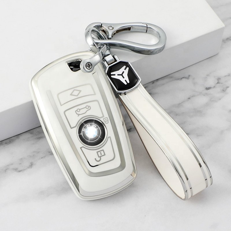 Advanced Soft TPU Key Fob Cover 360 Degree Protection Car Key with keychain Accessories for BMW 3 4 5 6 Series X3