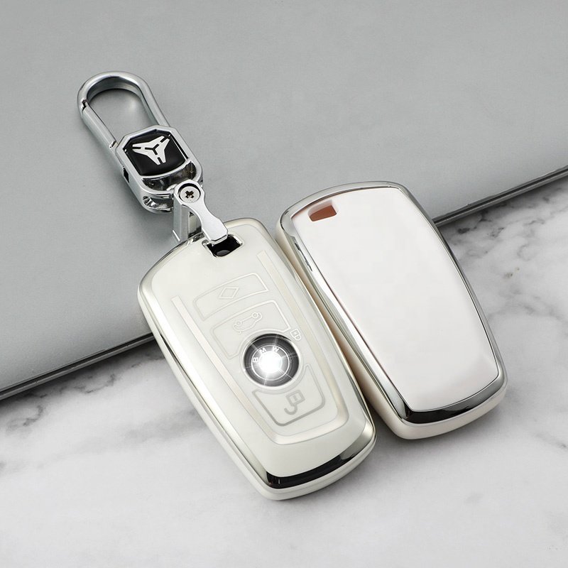 Advanced Soft TPU Key Fob Cover 360 Degree Protection Car Key with keychain Accessories for BMW 3 4 5 6 Series X3