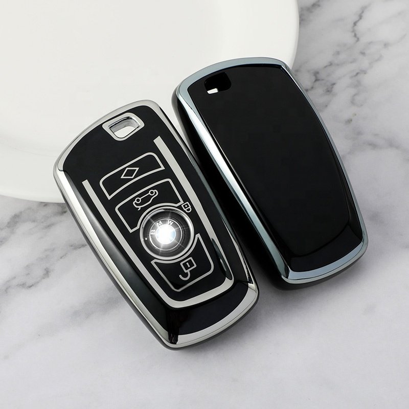 Advanced Soft TPU Key Fob Cover 360 Degree Protection Car Key with keychain Accessories for BMW 3 4 5 6 Series X3