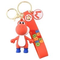 wholesale rubber Pompom 3D blm/bad bunny glowing Key Chain for Women Car Bag Accessories Key Ring