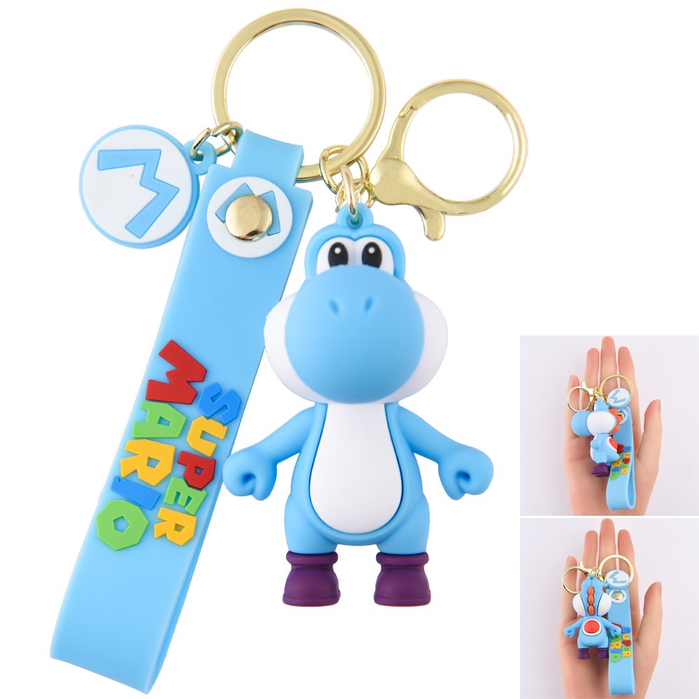 wholesale rubber Pompom 3D blm/bad bunny glowing Key Chain for Women Car Bag Accessories Key Ring