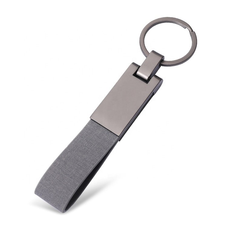 Custom keyring leather Key ring Metal Leather Key Ring from Professional Design and Manufacturing Factory
