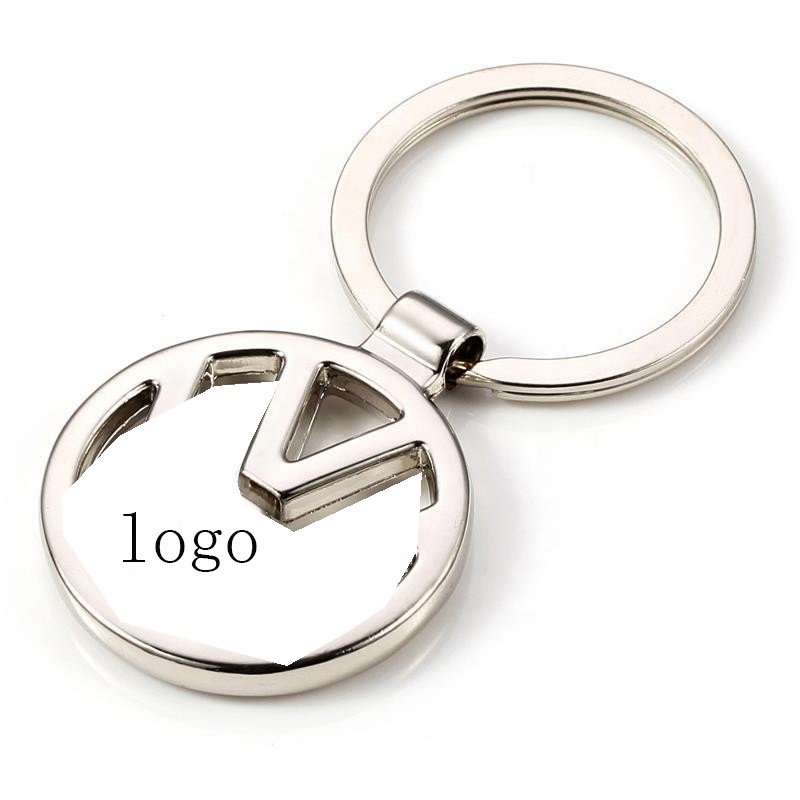 Custom Logo Zinc Alloy Hollowed Out Car Keychain Fits For Audi Hyundai Volkswagen Chevrolet Lexus
