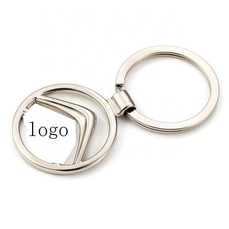Custom Logo Zinc Alloy Hollowed Out Car Keychain Fits For Audi Hyundai Volkswagen Chevrolet Lexus