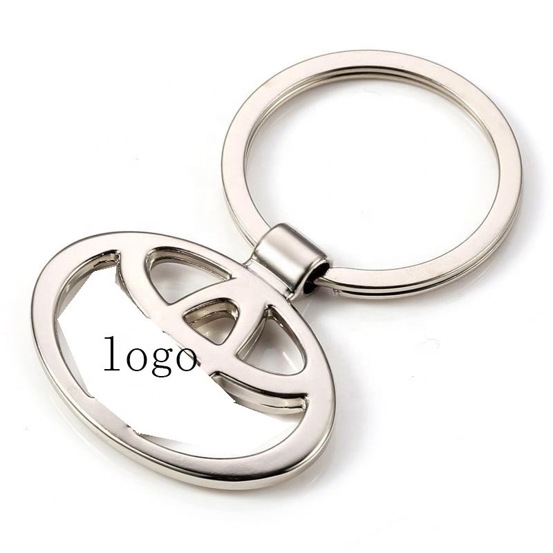 Custom Logo Zinc Alloy Hollowed Out Car Keychain Fits For Audi Hyundai Volkswagen Chevrolet Lexus
