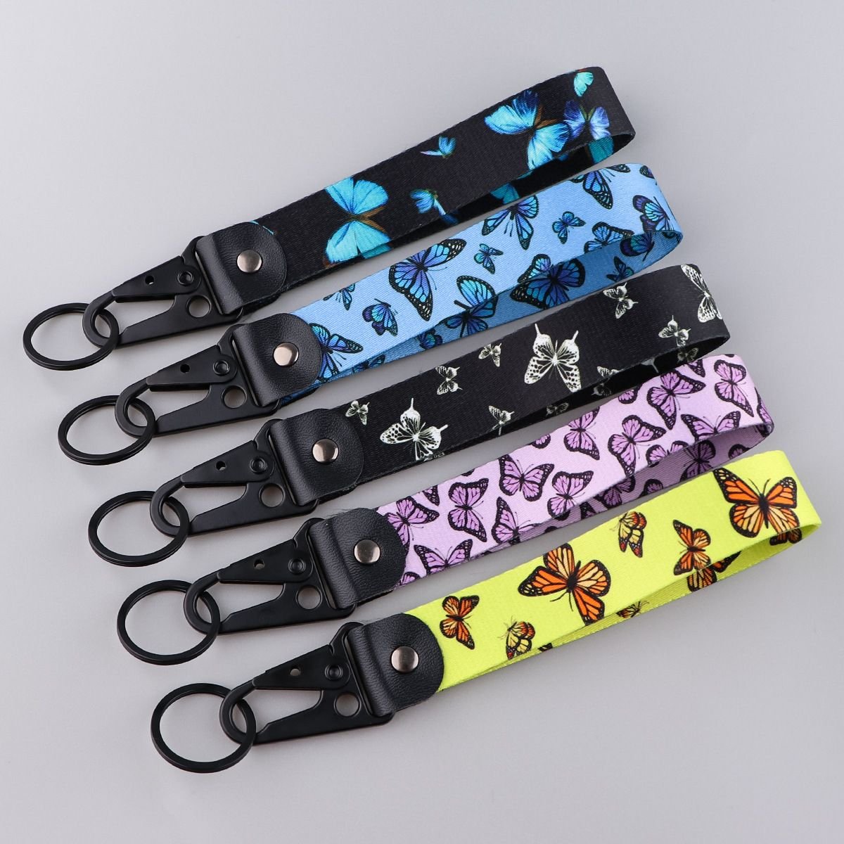 Hot selling butterfly alloy eagle beak keychain pendant eagle beak car keychain chain rope leather metal hanging accessories