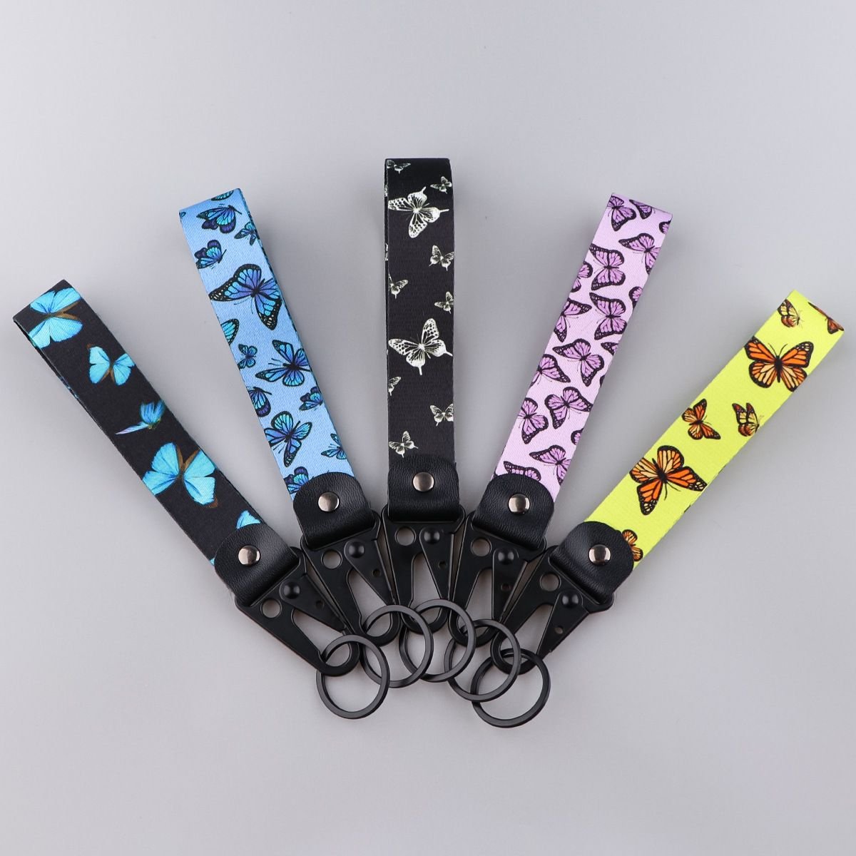 Hot selling butterfly alloy eagle beak keychain pendant eagle beak car keychain chain rope leather metal hanging accessories