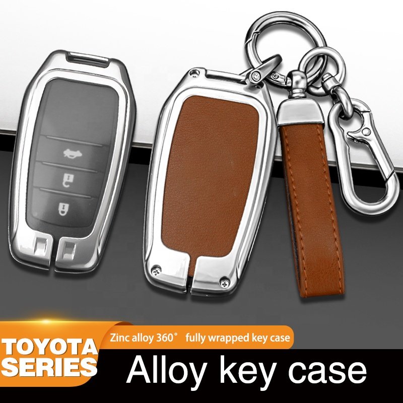For Cars Key Cover Case For Toyota Land Cruiser 2023 Fashion Zinc Alloy China Wholesale Genuine Leather Car Key Cover