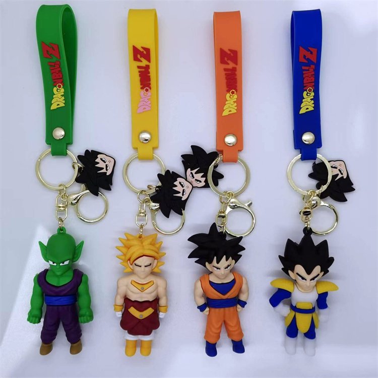 7 molds 2022 anime dragon goku characters 3d ball goku pvc rubber keychain