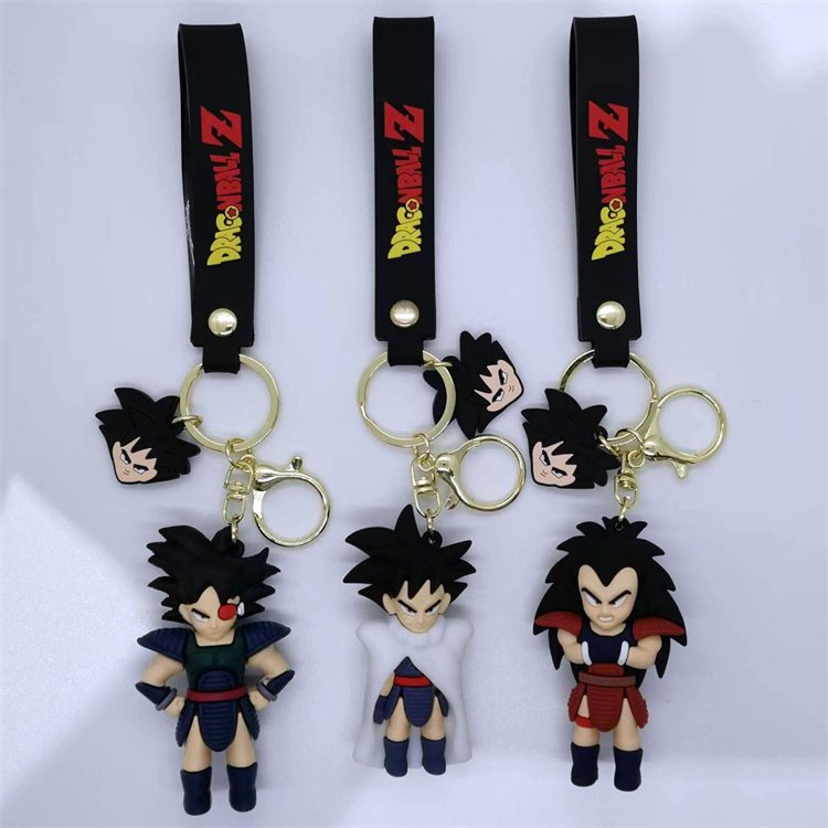 7 molds 2022 anime dragon goku characters 3d ball goku pvc rubber keychain