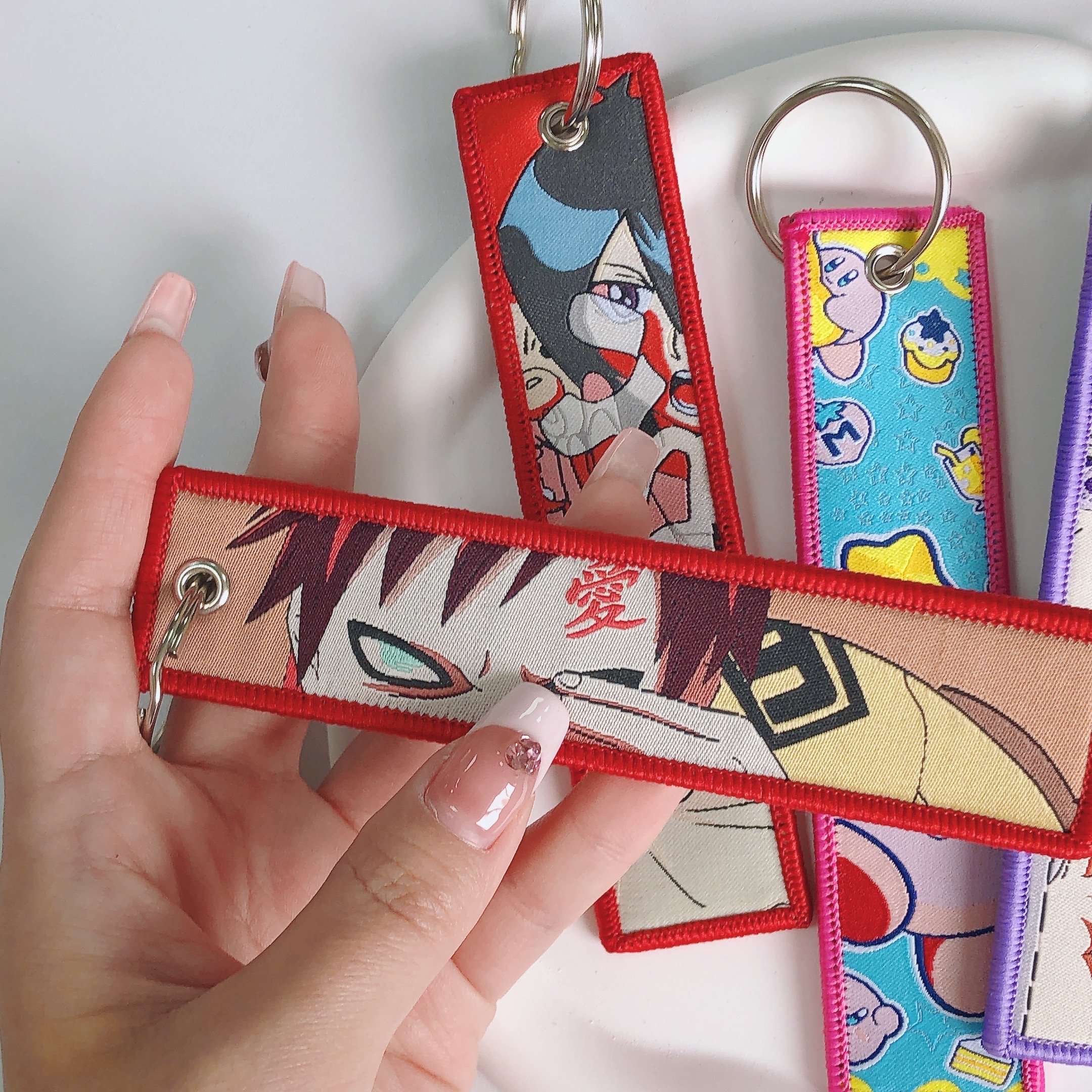 Anime Keychains Jet Tags Motorcycle Car Accessories Key Rings For Luggage Bag Anime Tag Keychain Lanyard Key Chain Holder Gift