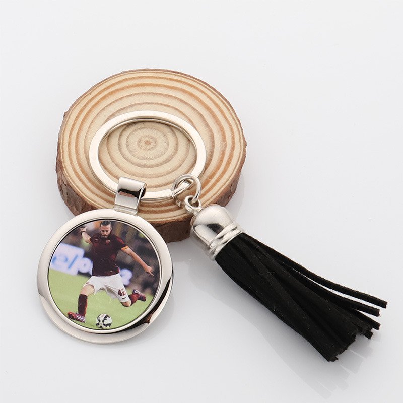 Wholesale Custom Stainless Steel Mini Photo Frame Film Album Keychain With Tassel