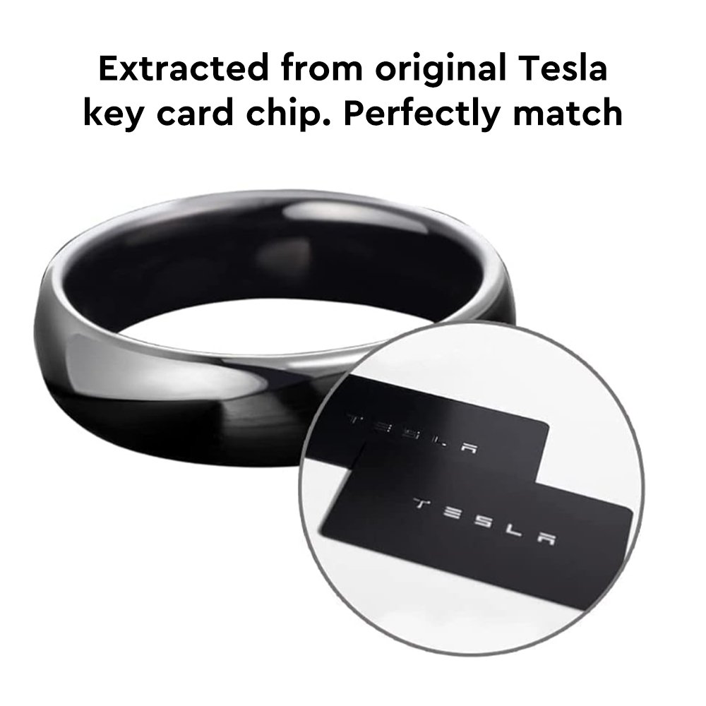 Ceramics Smart Ring Accessories For Tesla Model 3 Y Replace Car Key Card Key Fob Made With Original Chips Waterproof