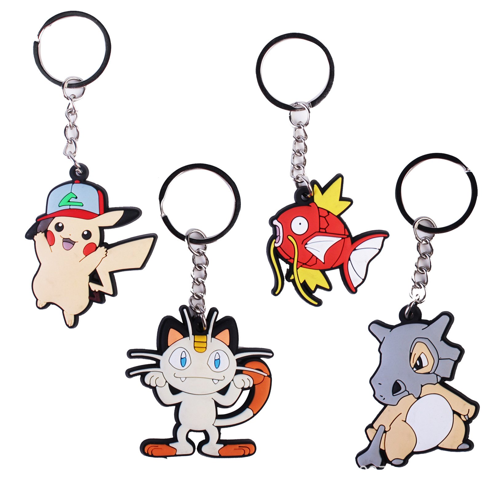 cartoon animal PVC keychain keyring Pocket Monster keychain Key chain car key pendant bag wallet belt accessories Wholesale