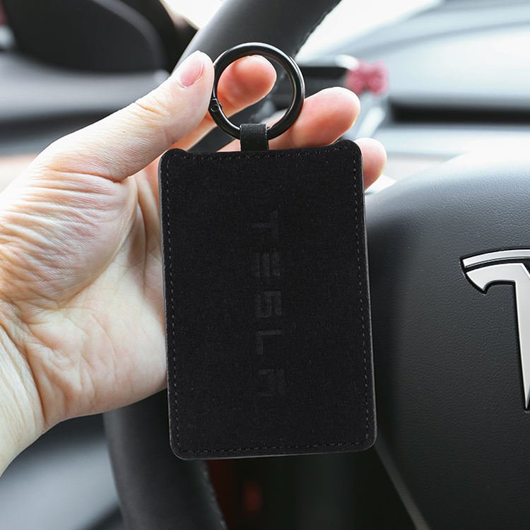 Key Card Holder for Tesla Model 3 Y S X Cybertruck Black Leather Tesla Key Card Cover Case Protector Car Accessories