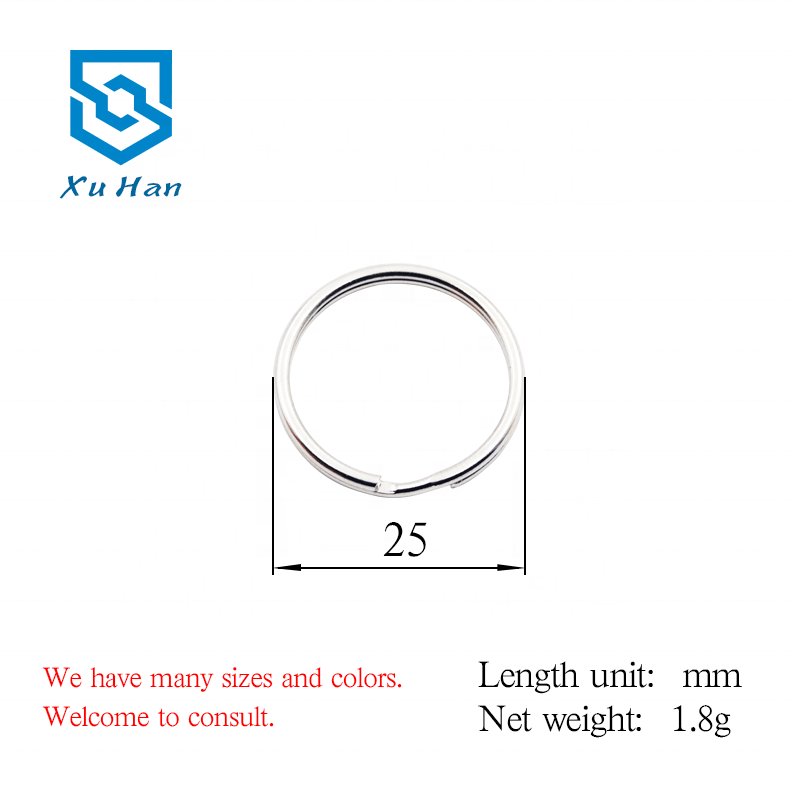 High quality metal 25mm iron keyring split ring diy car key chain Jewelry pendants