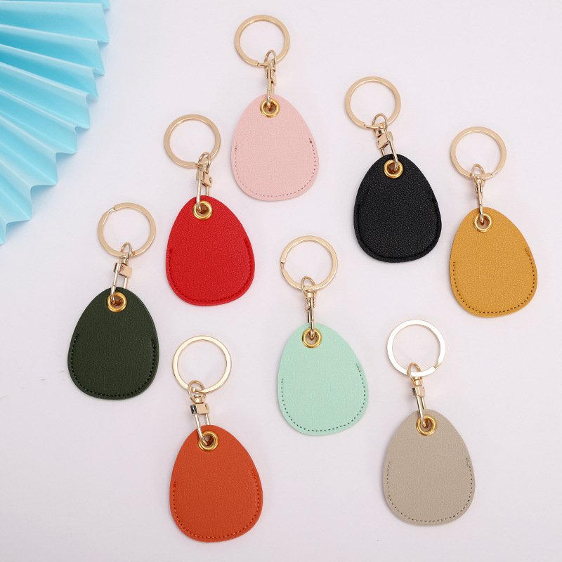 Wholesale Existing Styles Cute Access Card Cover Keychain With Key Ring PU Leather Cover Case For Airtags