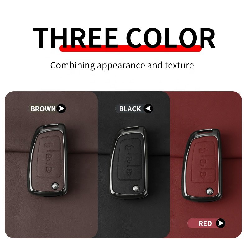 Creative Leather Key Case for Nissan New Product with Dirt-Resistant Zinc Alloy Car Key Protection Cover