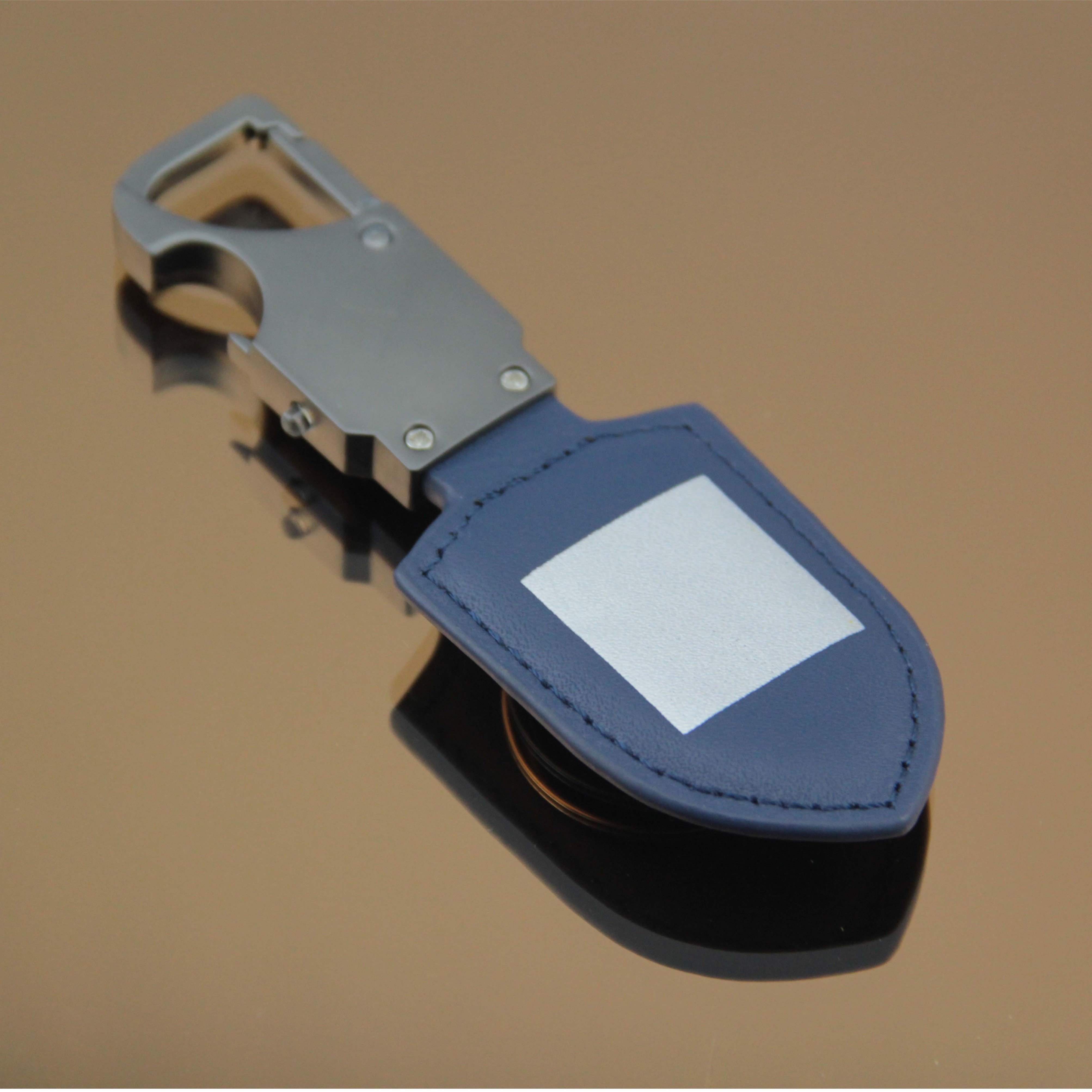 Bottle Opener keychain custom logo leather LED keychain