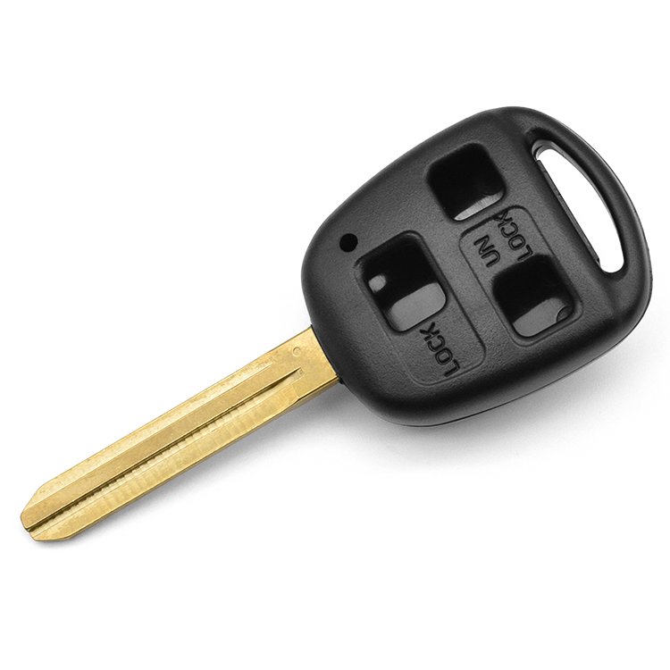 Topbest Remote Car Key Shell Case 3 BTN For T-oyota Yaris Prado Tarago C-amry Corolla TOY43 Blade Vehicle Keys