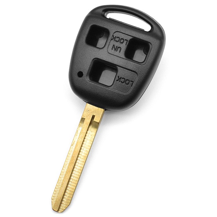 Topbest Remote Car Key Shell Case 3 BTN For T-oyota Yaris Prado Tarago C-amry Corolla TOY43 Blade Vehicle Keys