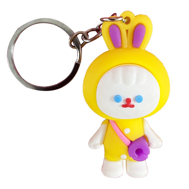 Custom Logo 3D Soft PVC Plastic Acrylic Keychain Metal Gift Anime Rubber Key Ring 3D Silicone Rubber Backpack PVC Keychains
