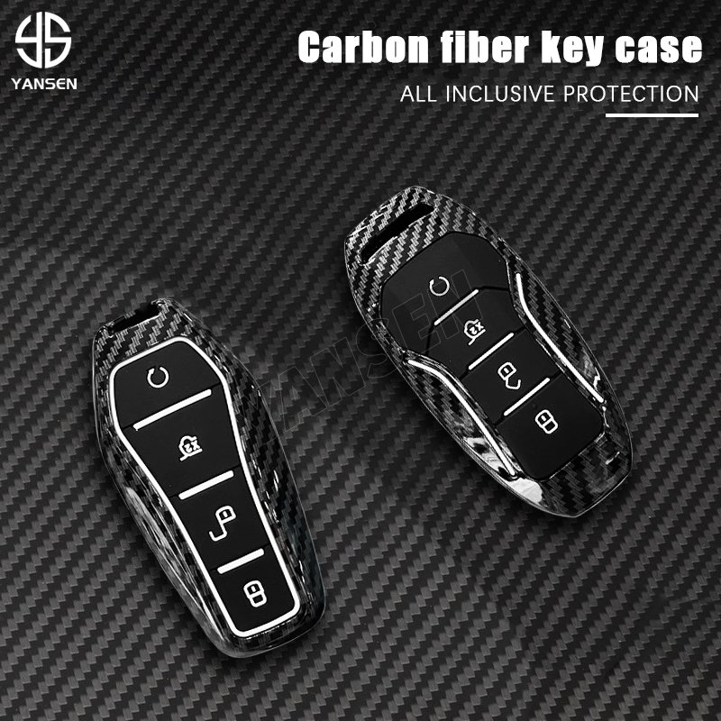 ABS Carbon fiber Remote Car Key For BYD Atto 3 Han EV Dolphin Song PRO Max Tang DM Yuan Dolphin E2 Qin PLUS Dmi Max Pro QIn Pro