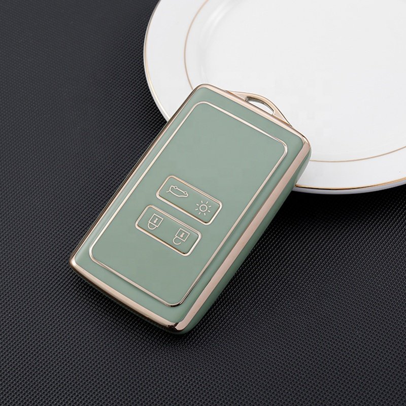 2024 hot sale Gold Edge TPU key cover fit for Renault Clio Espace 5 Master Bus Talisman Megane Protector Bag Holder Accessories